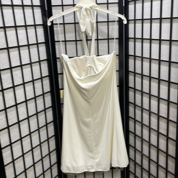 Halter Dress By Jessica, Winter White With Jeweled Embellishment, NWT - Picture 3 of 6